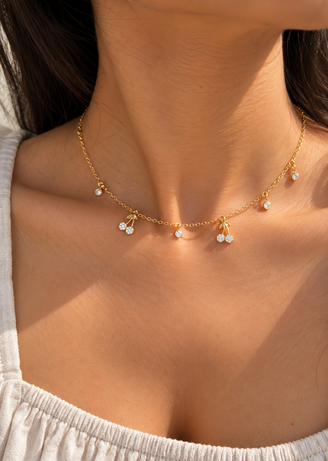 Scattered Solitaire Necklace