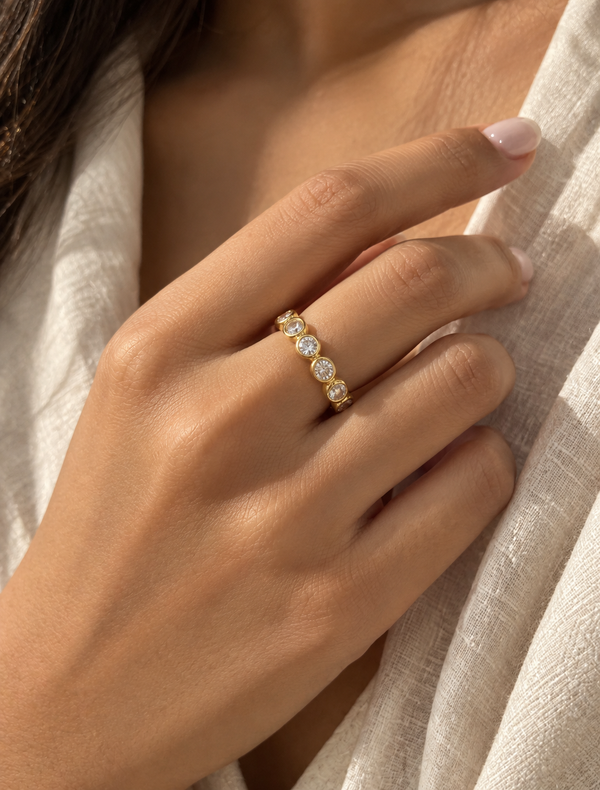 Round Bezel Eternity Ring