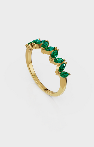 Emerald Marquise Band