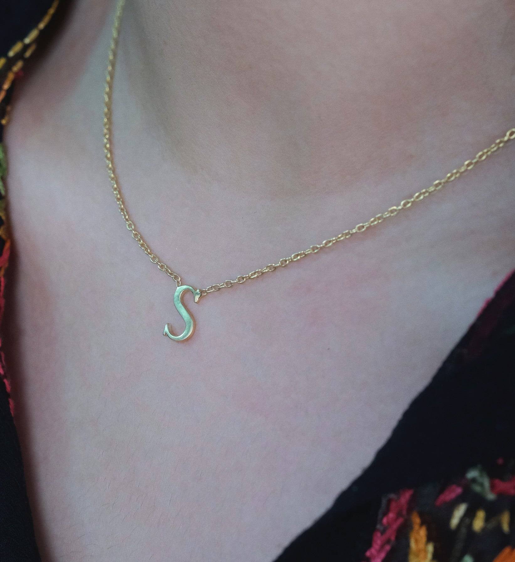 Uppercase Initial Necklace