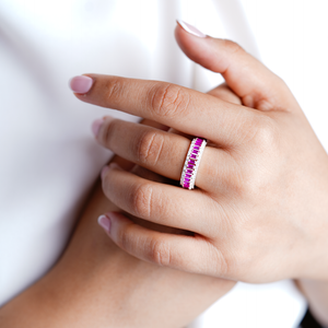 Rose Quartz Eternity Ring