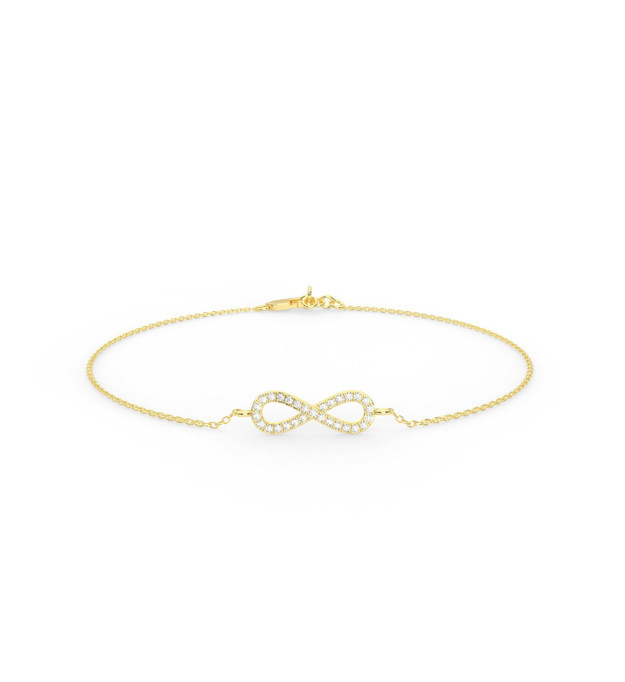 Natural Diamond Infinity knot Bracelet +1