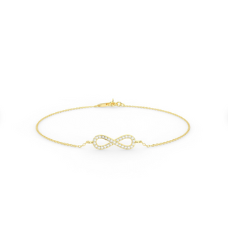 Natural Diamond Infinity knot Bracelet +1