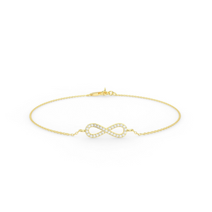 Natural Diamond Infinity knot Bracelet +1