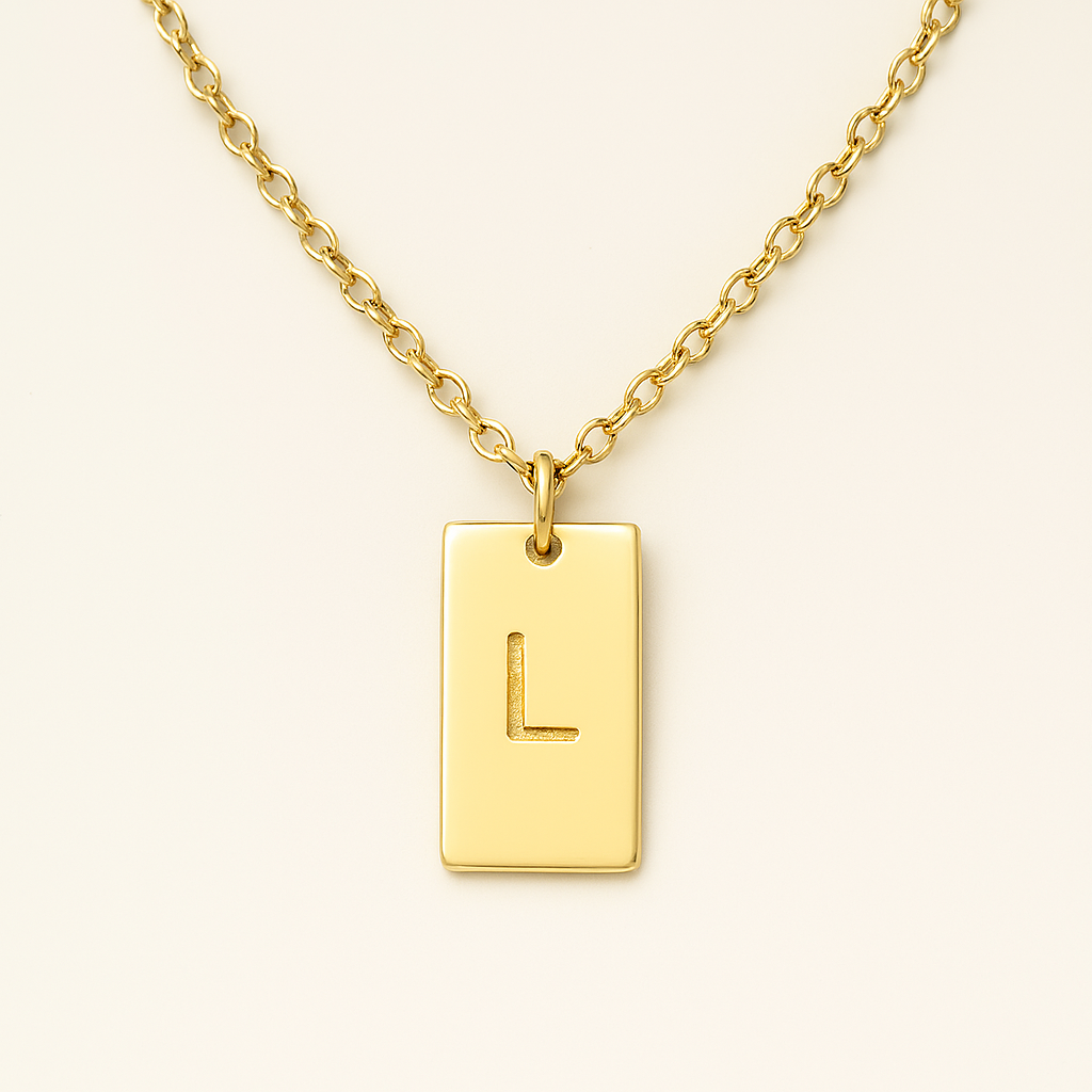 Engraved Bar Necklace