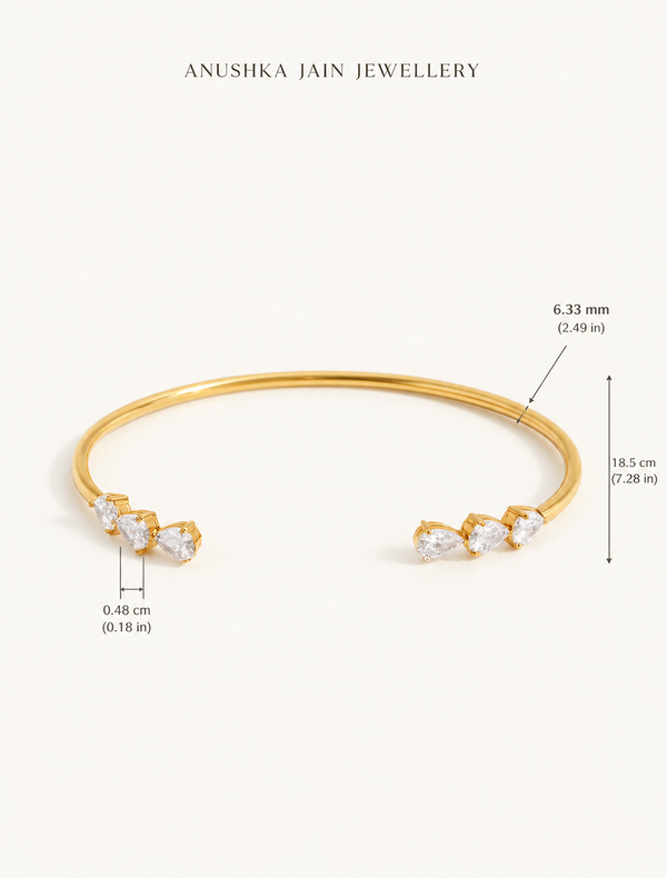 Teardrop Open Bangle