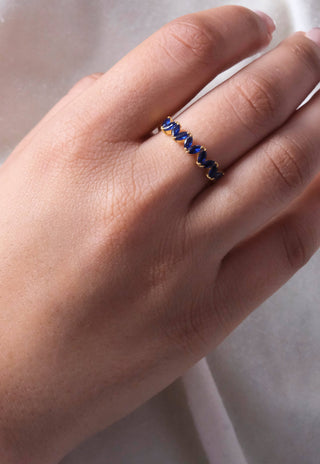 Sapphire Marquise Band