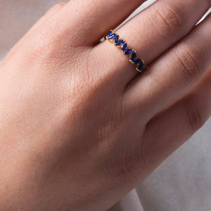 Sapphire Marquise Band