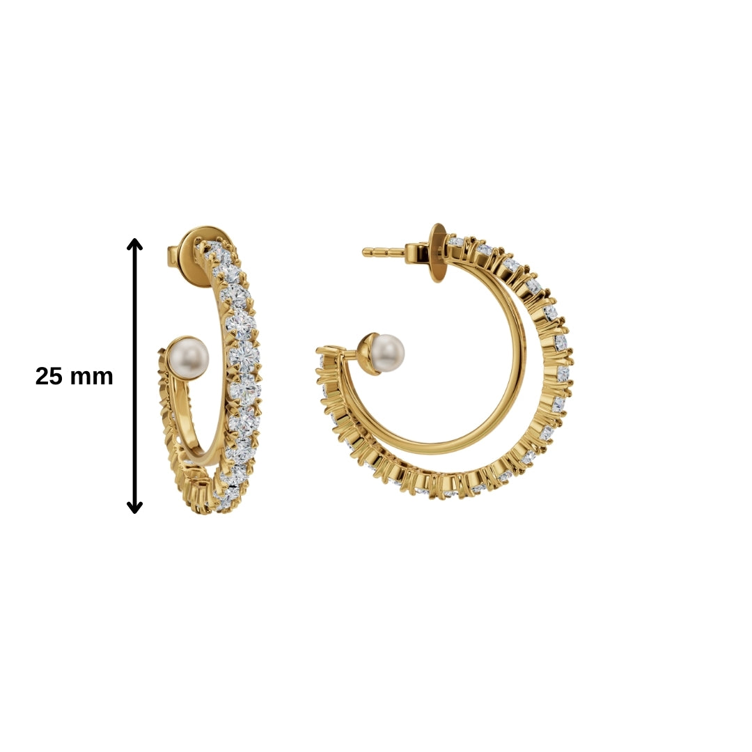 Shimmer Pearl Hoops