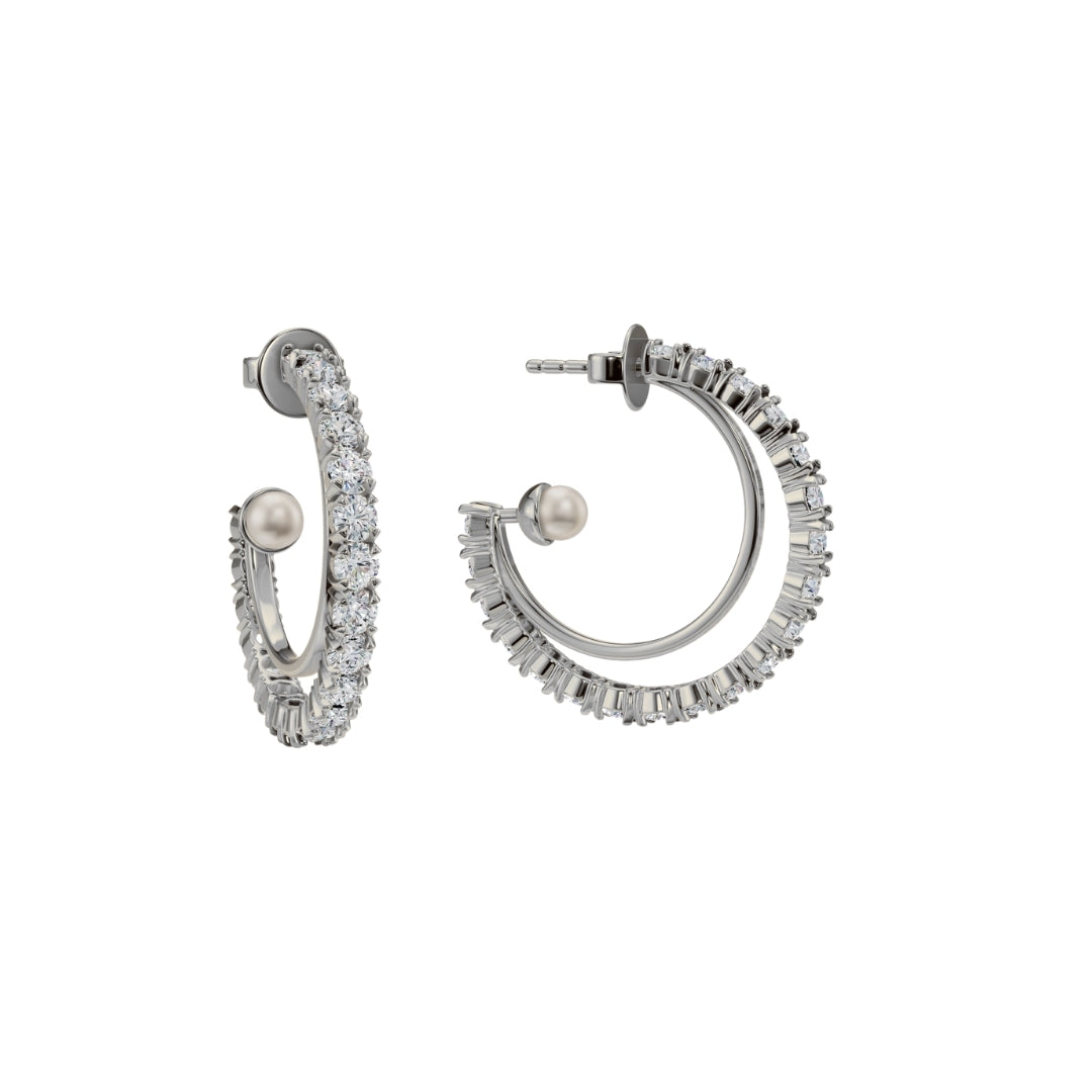 Barkha Singh in Shimmer Pearl Hoops