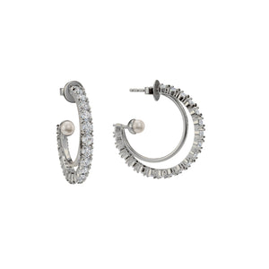 Shimmer Pearl Hoops