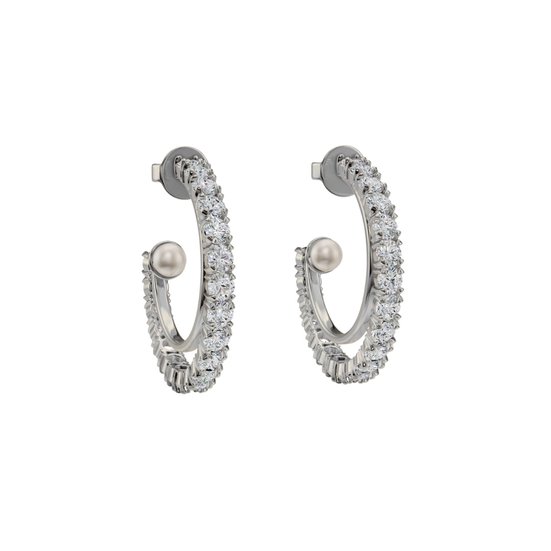 Barkha Singh in Shimmer Pearl Hoops
