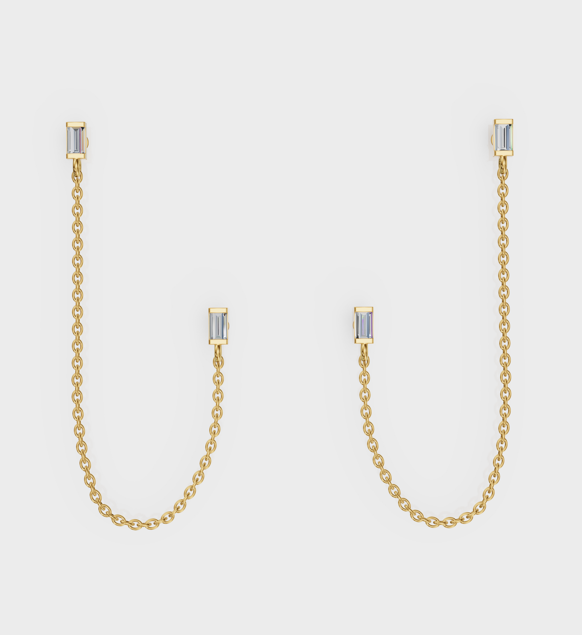 Baguette Chain Earrings