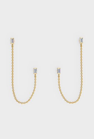 Baguette Chain Earrings