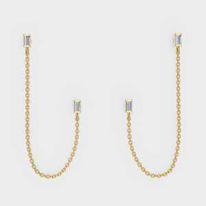 Baguette Chain Earrings