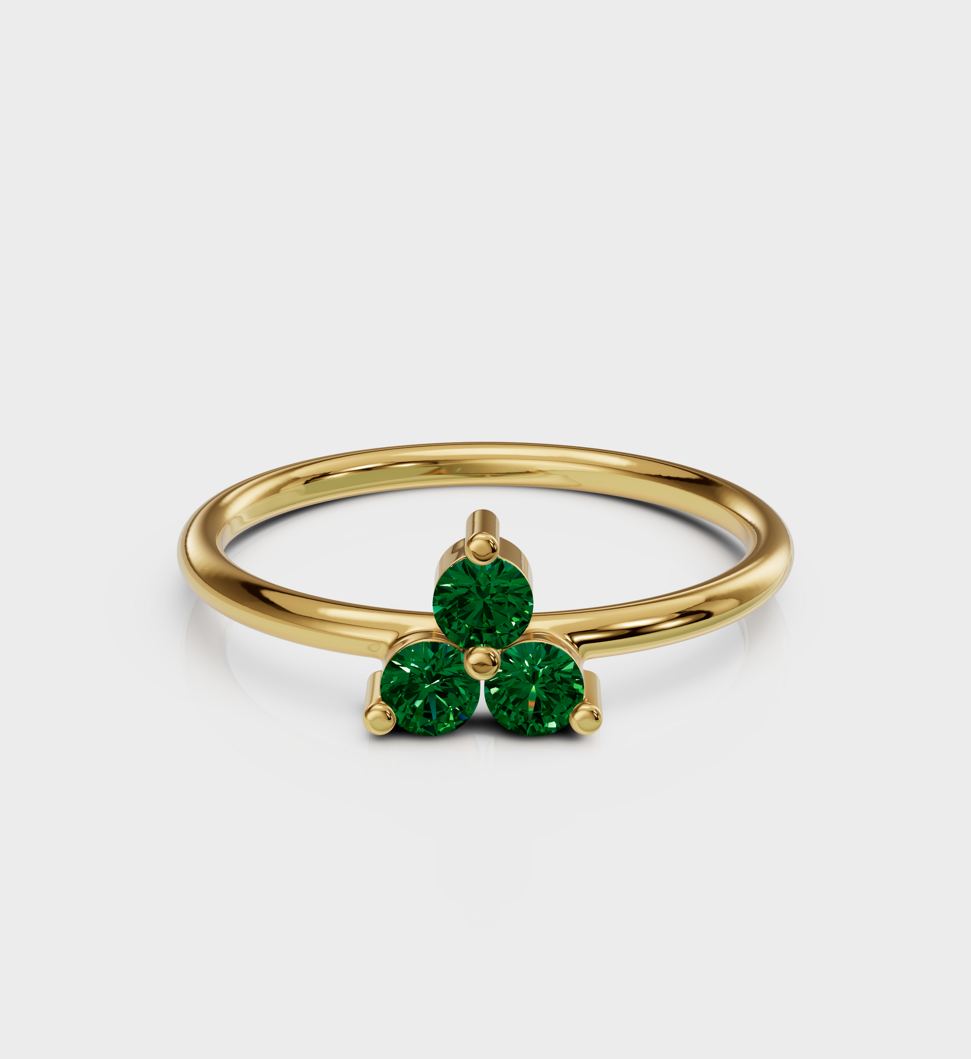 Emerald Trio Ring