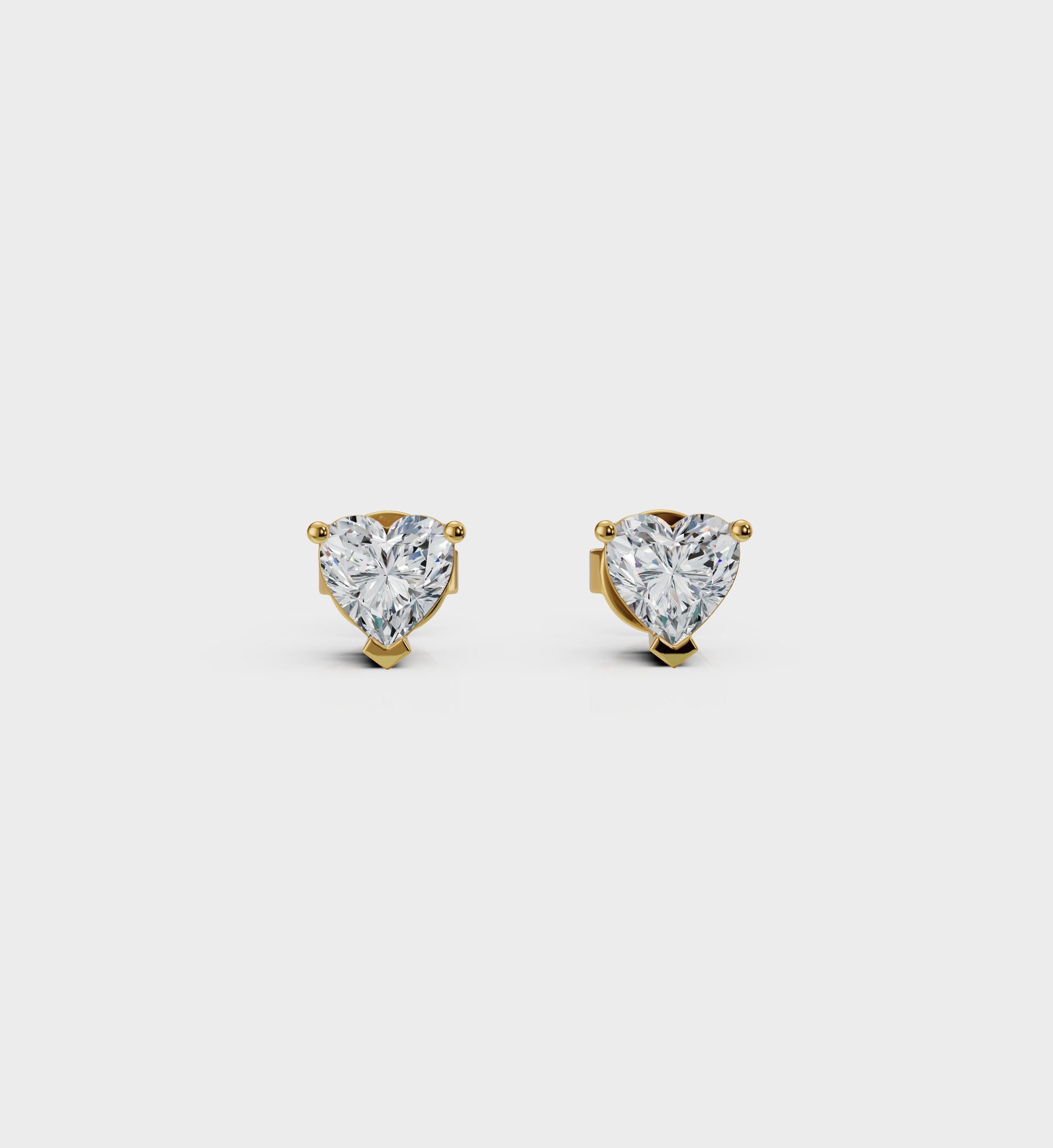 Heart Diamond Studs