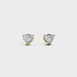 Heart Diamond Studs