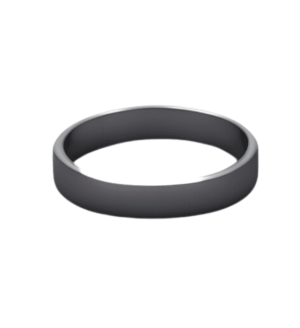 6mm brushed matte ring in sterling silver with smooth texture