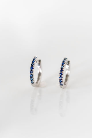 Sapphire Simple Hoops