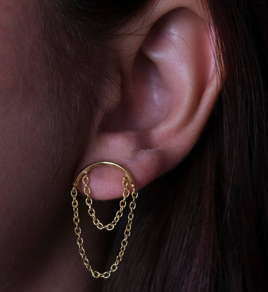 Curved Chain Earrings