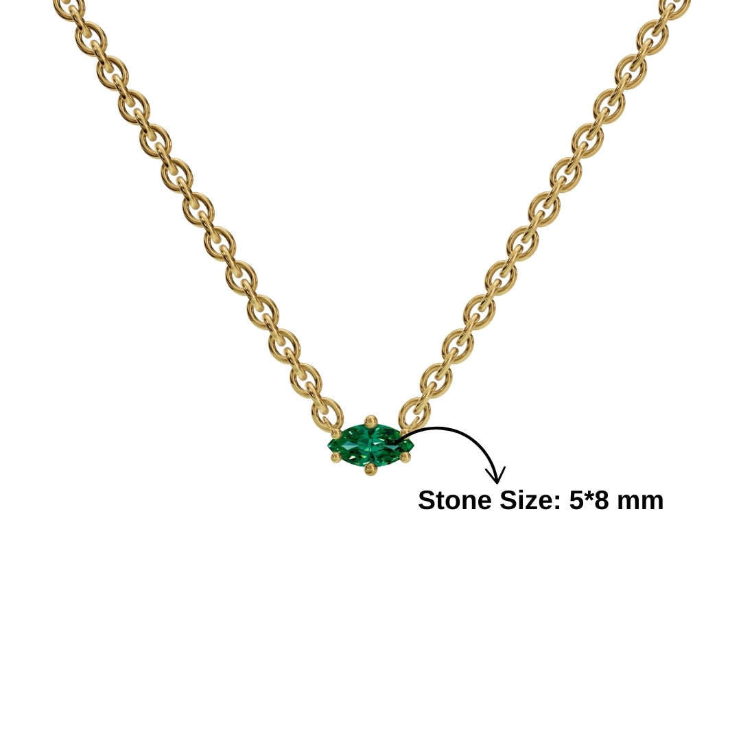 Marquise Emerald Necklace