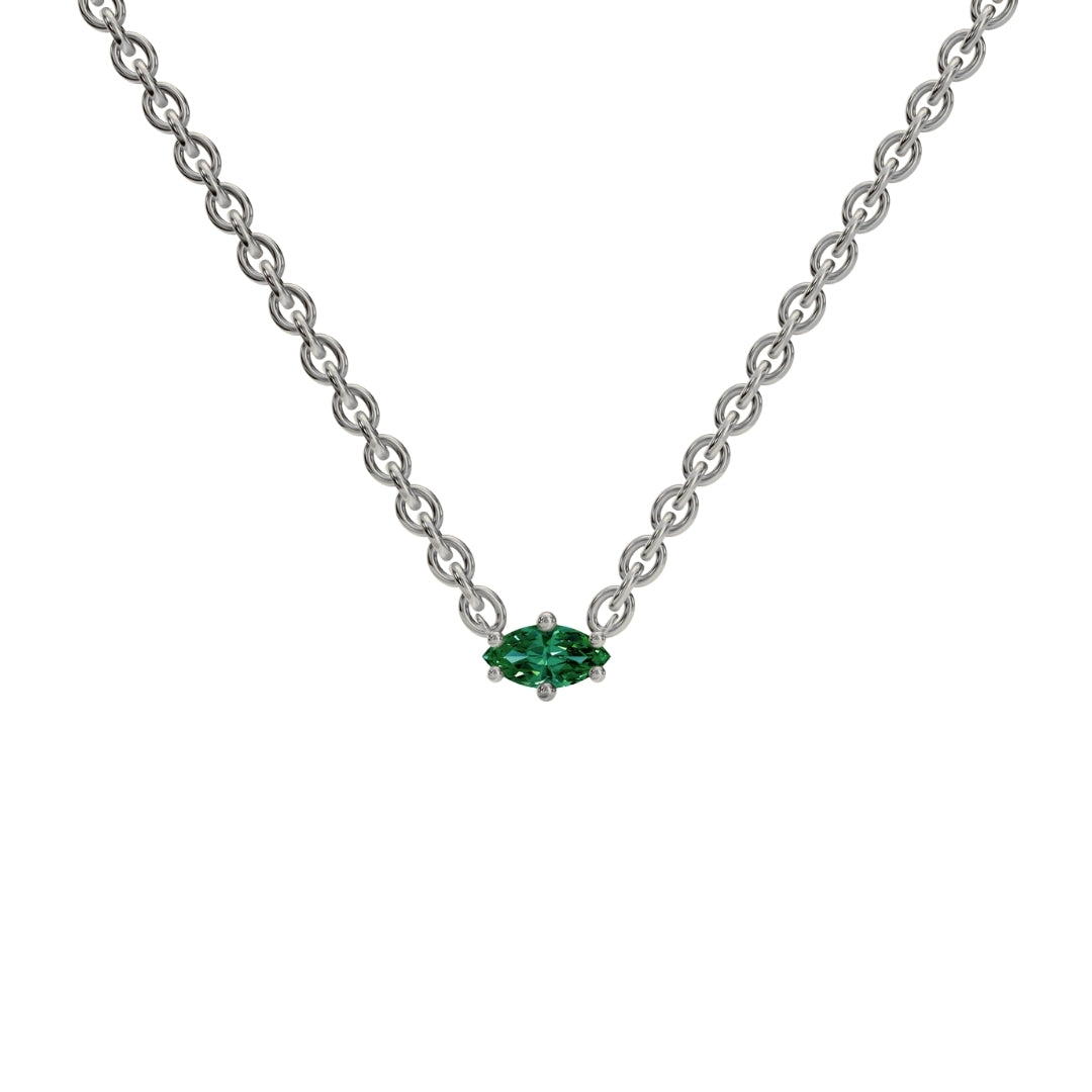 Marquise Emerald Necklace