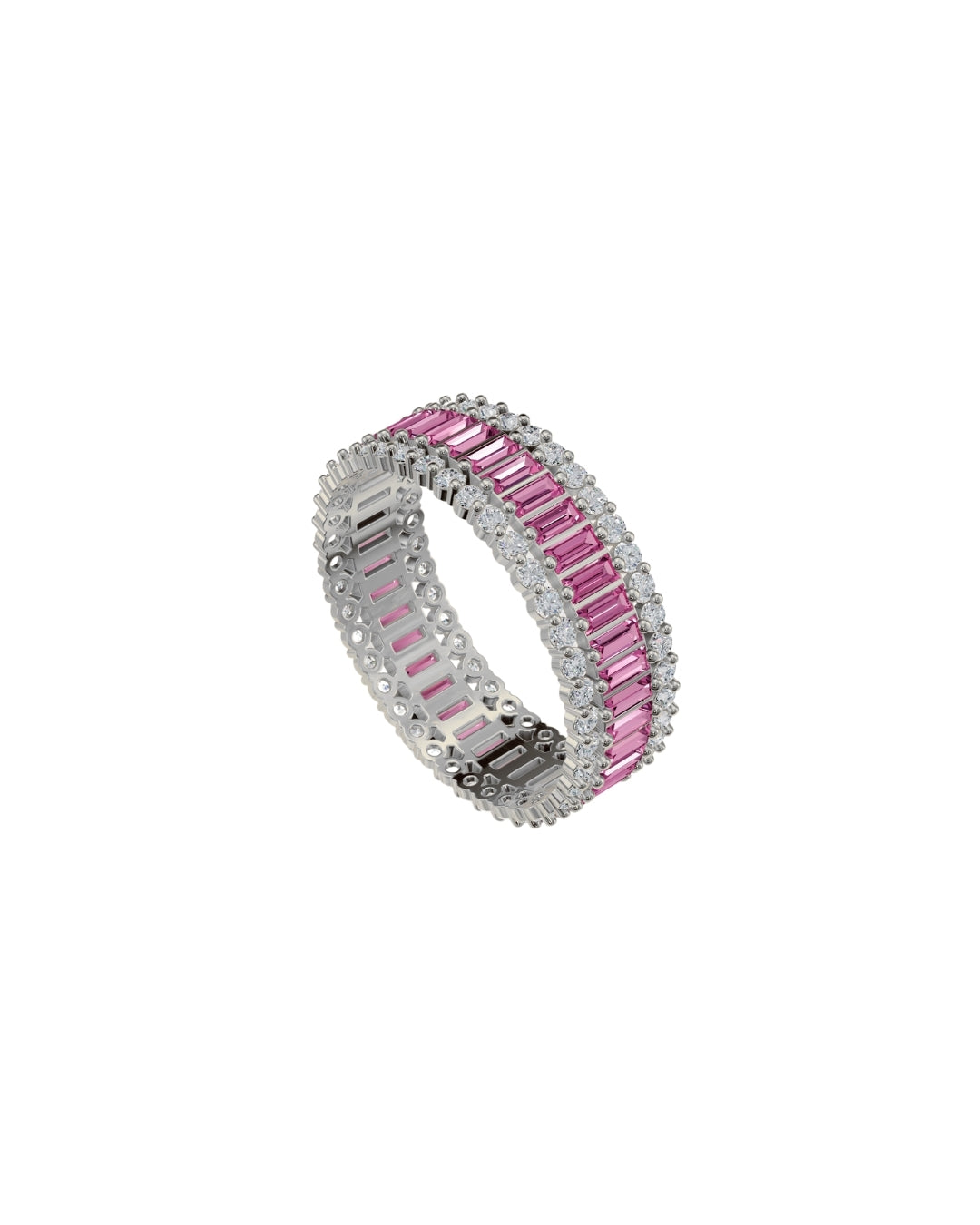 Rose Quartz Eternity Ring