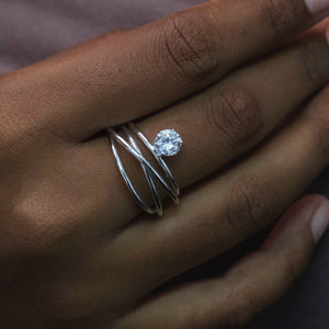 Spiral Diamond Ring