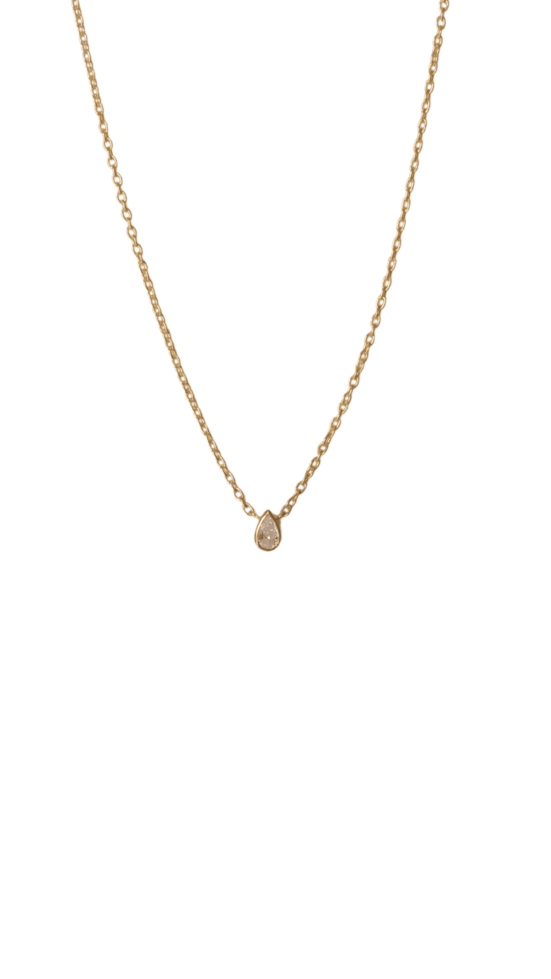 Pear with Bail Yellow Diamond Stacked Pendant Necklace - Aarkish Diamonds