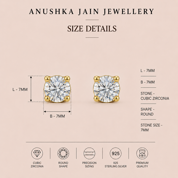 7 mm Diamond Studs