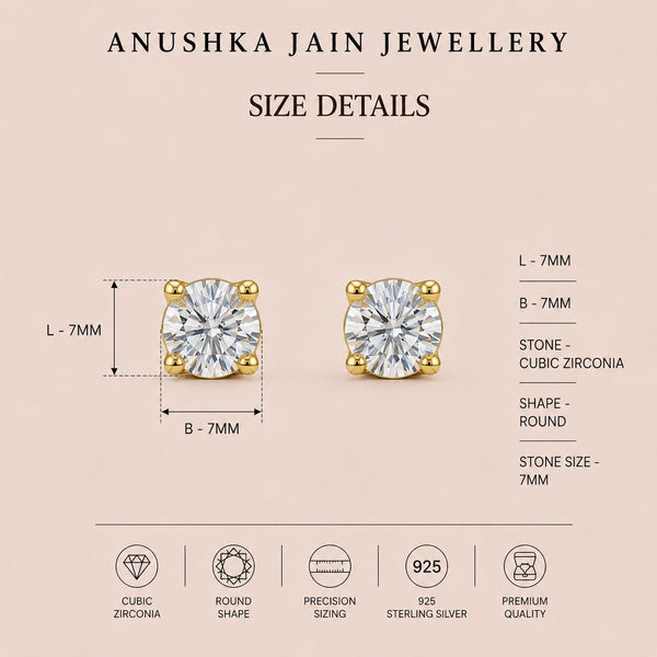 7 mm Diamond Studs