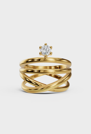 Spiral Diamond Ring