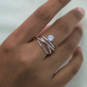 Spiral Diamond Ring