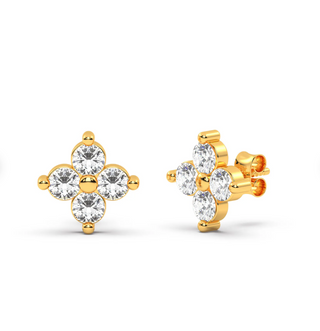 Floral Diamond Stud