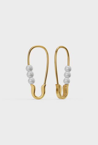 Perle Safety Pin Earrings