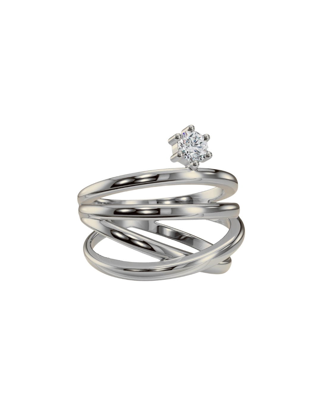 Spiral Diamond Ring