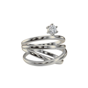 Spiral Diamond Ring