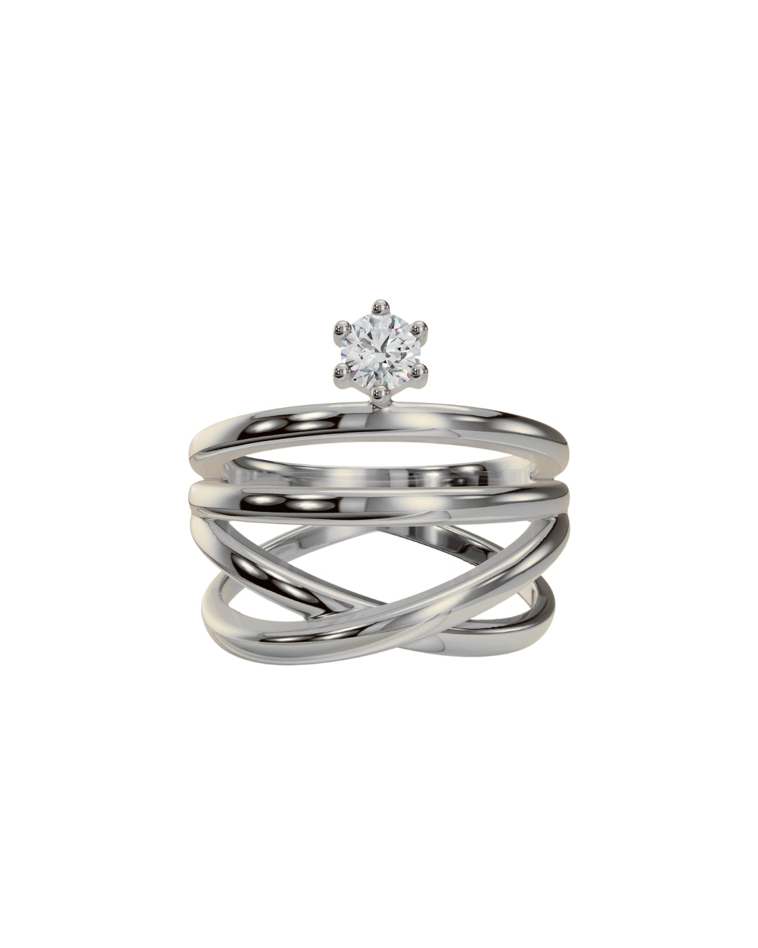 Spiral Diamond Ring