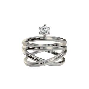 Spiral Diamond Ring