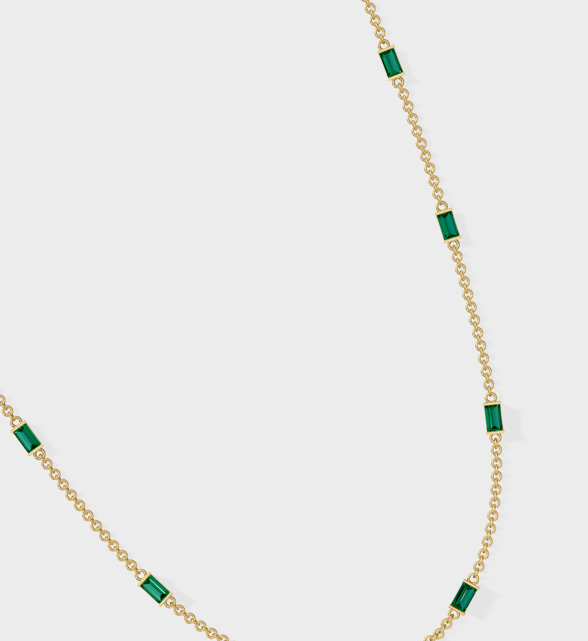 Emerald Baguette Necklace