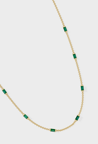 Emerald Baguette Necklace