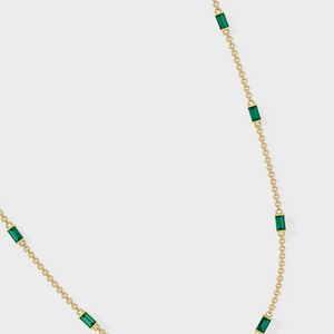 Emerald Baguette Necklace