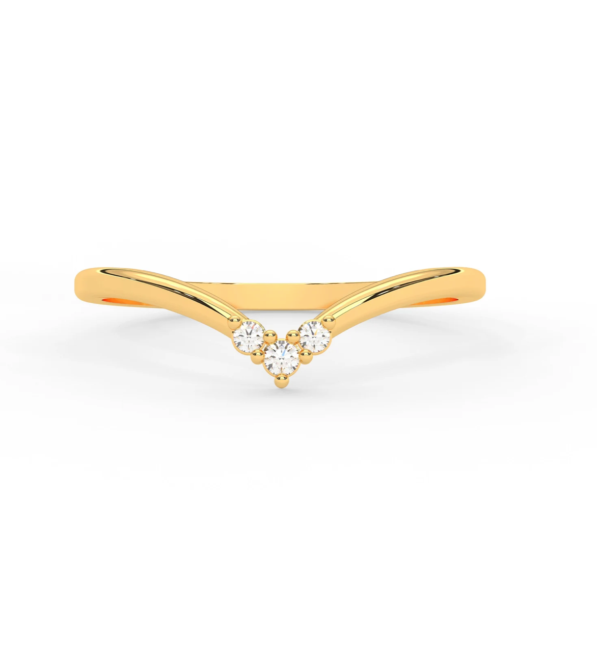 Curved Wedding Diamond Band