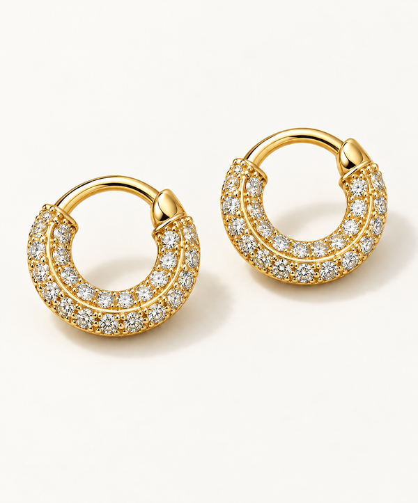 Pave Mini Hoops