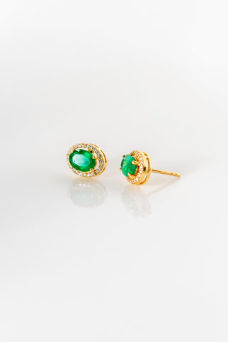 Emerald Diamond Basic Studs