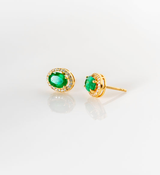 Emerald Diamond Basic Studs