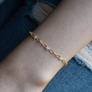 Triple Star Chain Bracelet