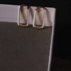 Enamel Long Bar Hoops