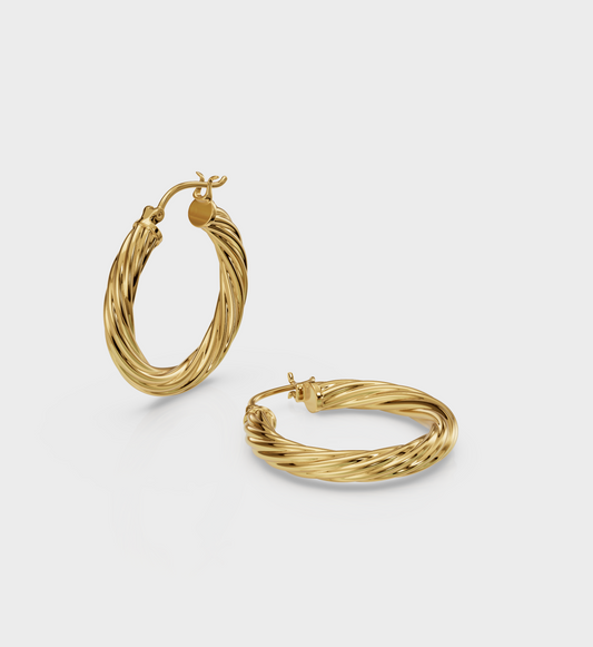 Twisted Hoop Earring